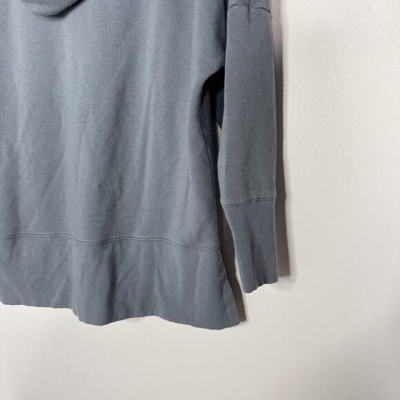 Alo XSmall Blue Pullover Hoodie Sweatshirt Scoop Neck Drawstring 3/4 Sleeve - Picture 4 of 8